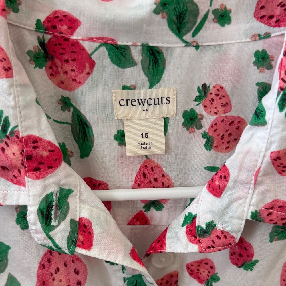 J. Crew Girls Strawberry Print Dress - Picture 2 of 5
